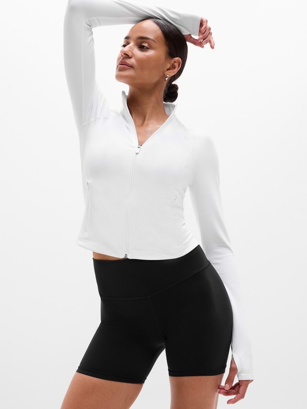 NWT Athleta Salutation Crop Jacket in White, size S